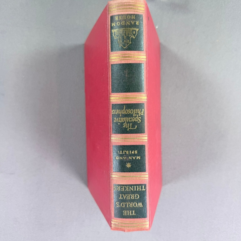 Man and Spirit The Speculative Philosophers Commins Hardcover 1947 Philosophy